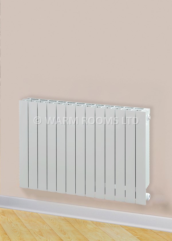 Tempora Flat Top Aluminium Radiator - Finished in RAL9010 Pure White 